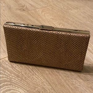 Banana Republic Gold Minaudiere Clutch